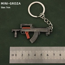 mini TOY GUN OTS-14 GROZA RUSSIAN weapon  keychian metal 7cm