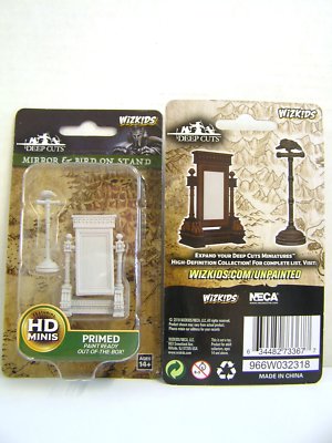 WZK73367 - Pathfinder Deep Cuts - Unpainted Miniatures Mirror and Bird on Stand