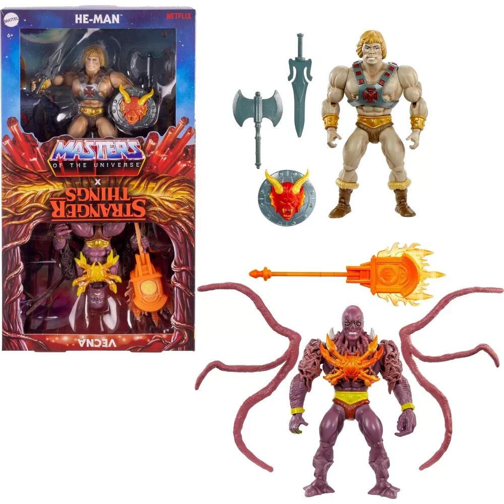 MOTU 2-Pack Masters of the Universe X Stranger Things: He-Man Vecna  Figures 🆕