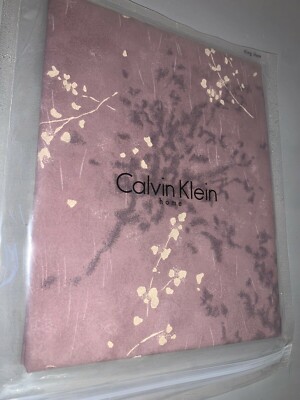 CALVIN KLEIN LAYERED SHADOW ROSEWOOD ABSTRACT FLOWER KING  Calvin‎ Klein Home 2 Soft-Stripe Rosewood Layered Shadows Euro Pillow Shams main image 2