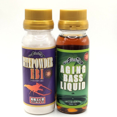 Nories Bitepowder EBI Shrimp Powder & Aging Bass Liquid Set of 2 Ships in 1 day