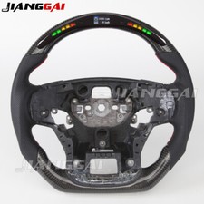 Carbon Fiber Perforated Leather LED Steering Wheel For 18-23 Ford Ranger Raptor