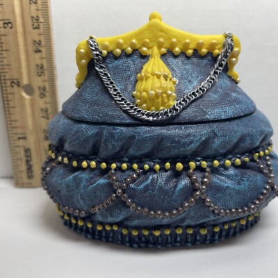 Small  purse shaped trinket box, Jewelry Box, Display Art