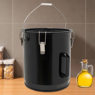 Grease Disposal Bucket Oil Disposal Transport Container w/ Faucet 22.7L/6 Gallon