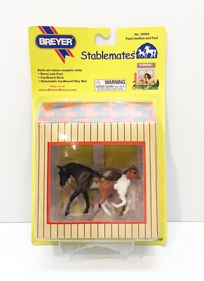 Breyer Stablemates Gray Paint Mare & Foal Horse Set 59983 New Sealed