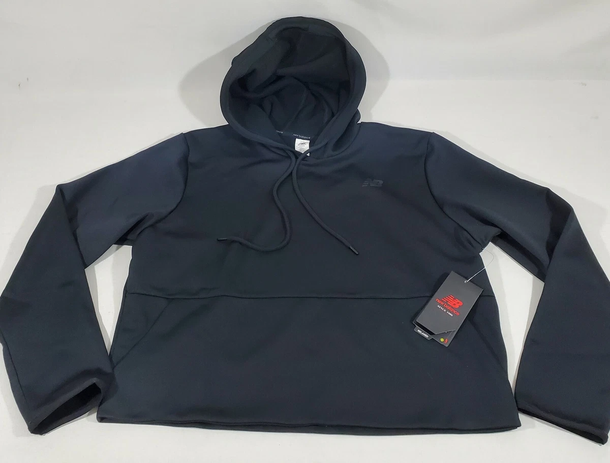 New Balance Large Black Hoodie Pullover NB Sweatshirt Heat Relaxed 44