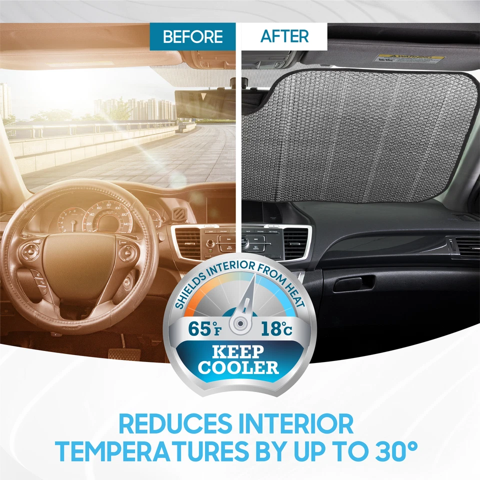 CarXS Púrpura Palmera Coche Parasol para Parabrisas Reflectante Parasol Cubierta Foto 4 de 4