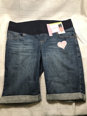 Women s Great Expectations Fit To Flatter Bermuda Blue Jean Shorts Sz Small 4-6