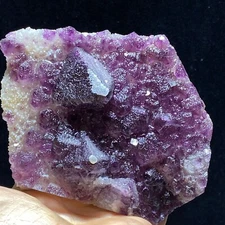 501g Natural Purple Pyramid Fluorite Mineral Specimen/ZheJiang