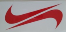 2 Nike Swoosh vinyl Decals Art Sports Basketball Sticker car Truck Windows cups