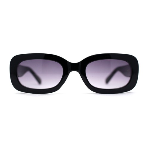 Girls Mod Narrow Rounded Rectangle Plastic Fashion Sunglasses - Picture 11 of 21