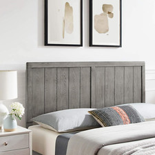 MOD-6219-GRY Robbie King Wood Headboard, Gray