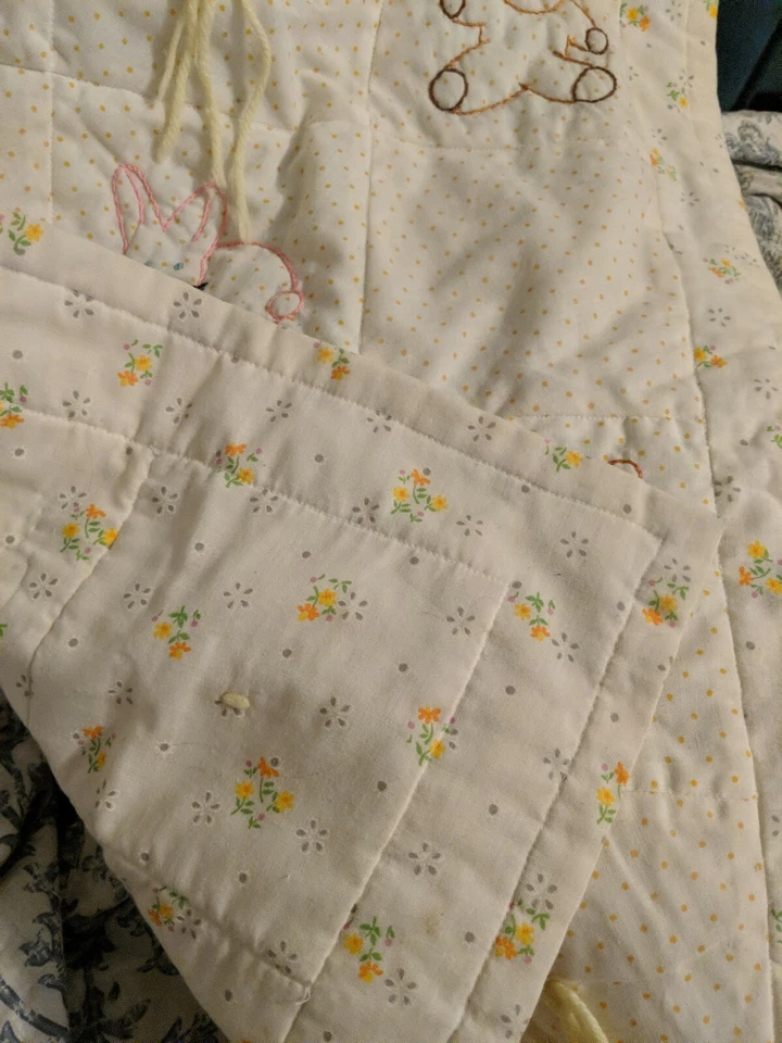 Arte de pared infantil vintage bordado a mano ¡¡¡¡ESTO ES MÁS QUE INCREÍBLE!!!!! Foto 3 de 4