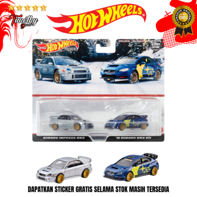 Hot Wheels Premium 2 Pack Subaru Impreza WRX 16 Subaru RWX STI