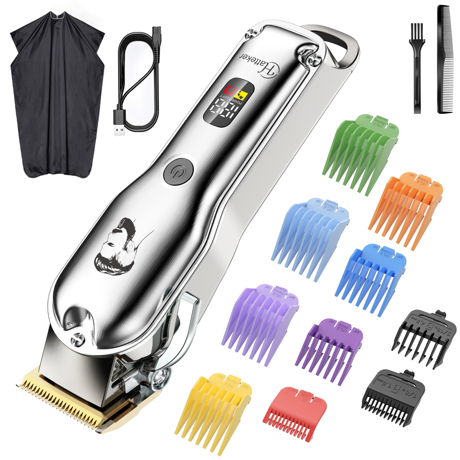 Hatteker Tondeuse Barbe et Cheveux pour Rasage Douche Homme