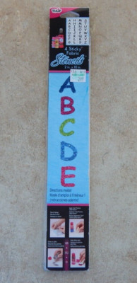 New Tulip Sticky Fabric Stencils ''ABC COMIC SANS'' Alphabet Letters 2'' x 10''