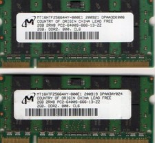 New 4GB 2X 2GB Kit Acer Aspire / Extensa / TravelMate DDR2 Laptop RAM Memory