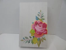 Secret stash, hollow wooden flower decorated book/safe Home-decor NICE!
