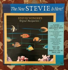 STEVIE WONDER Original Musiquarium I  rare original promotional poster from 1982