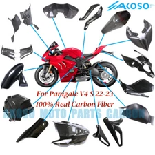 22-24 For Panigale V4 Carbon Fiber Winglet Fender Undertail Side Cover Fairing