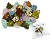 Madagascar Chromatic Stone Mix WITH ID BOOK - Rough Rocks for Tumbling - Stones