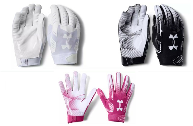 gold under armour football gloves