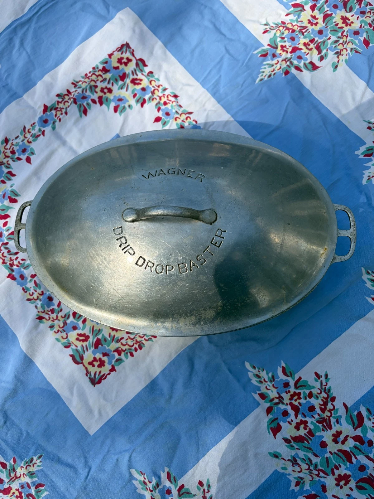 Vintage Wagner Ware Sidney-O # 265 Drip Drop Oval Baster/Roaster w/Lid & TRIVET
