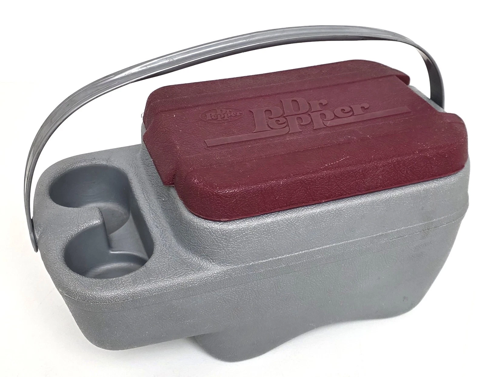 RARE VTG 70s/80s Dr. Pepper CAR-SERV Truck Armrest Cooler W Cup Holders Console