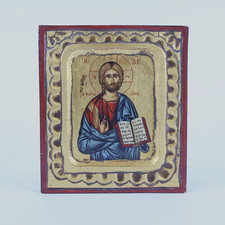 Ikone mit Motiv Christus Pantokrator mit Zertifikat nach byzantinischen Vorbild