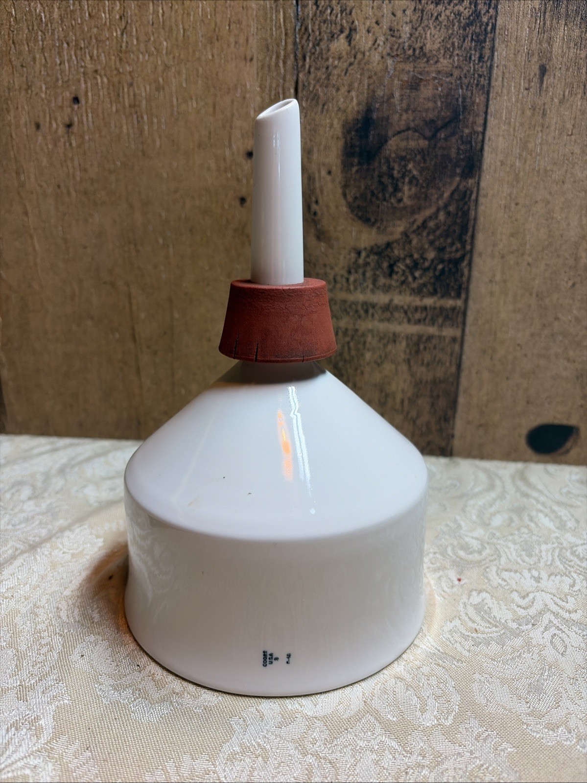 Buchner Funnel Filter Laboratory Coors Vintage Porcelain Ceramic Ware Apothecary