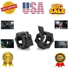 Olympic Barbell Collar 2 inch Quick Release Pair of Locking 2" Pro Weight Bar...