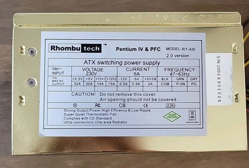 RhombuTech Pentium IV & PFC Netzteil RT-420 2.0 version ATX - Afbeelding 2 van 4