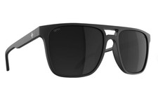 NEW Spy Czar Sunglasses-Soft Matte Black-Happy Boost Polarized Black Mirror