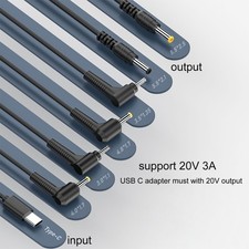 USB C PD Type C Male to Male 5.5x2.1mm 5.5x2.5mm 4.8x1.7mm 20V Cable for Routers
