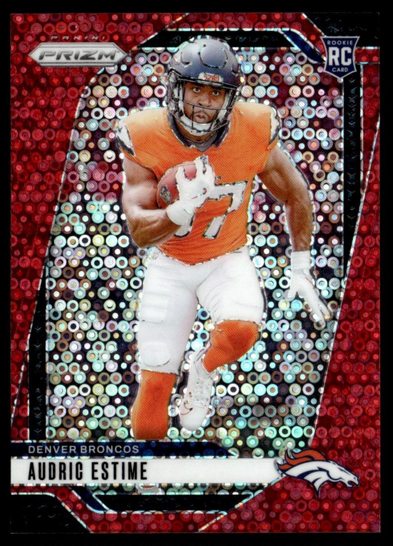 2024 Prizm No Huddle Red Prizms Audric Estime Rookie 37/75 Denver Broncos #306