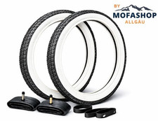Mofa 2 weisswand Reifen 2 band 2 Schlauch Set 2 1/4-16 vespa piaggio CIAO moped