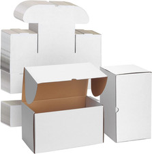 11X6X6 Shipping Boxes for Small Business 20 PACK, White Corrugated Cardboard Mai