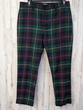 VTG Ralph Lauren Rugby Pants Womans 6 Wool Tartan Plaid Preppy Academia Holiday