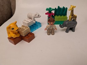Lego Duplo 4962 Baby Zoo - 2005 Retired - 18 pc - complete Tiger Polar Elephant
