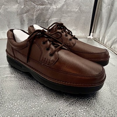 NEW! Nunn Bush Cameron Mens Brown Leather Comfort Gel Shoes Lace Up Size 14