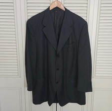 Canali Men  s Sport Coat Blazer Gray Lightweight Wool Made in Italy Size 46R