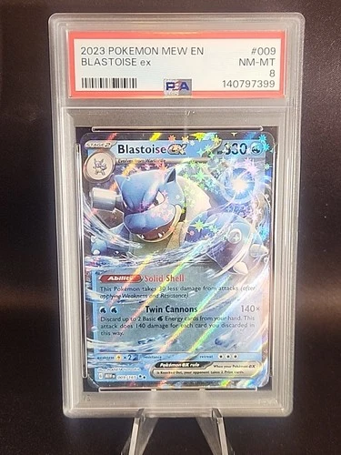 2023 Pokemon Mew 151 Blastoise Ex 009/165 PSA 8