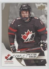 2019 Upper Deck Team Canada Juniors Midnight 50/50 Peyton Krebs #8 q1p