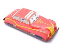 Vintage Tin Plate Litho Toy Fire Department Chief Car