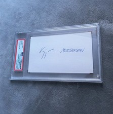 Tarjeta de índice Viggo Mortensen NOMBRE COMPLETO RARO autografiada 3x5〰️PSA/DNA encapsulada