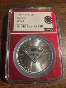 2016 Canada $5 Superman 1 oz Silver Commemorative Coin NGC MS 69