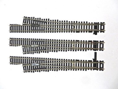 3 ATLAS NICKLE/SILVER CUSTOM-LINE SWITCH TURNOUTS 2 Left, 1 Right