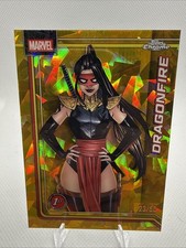 Dragonfire 2026 Topps Chrome Sapphire Marvel Comics #33 Gold Refractor /50