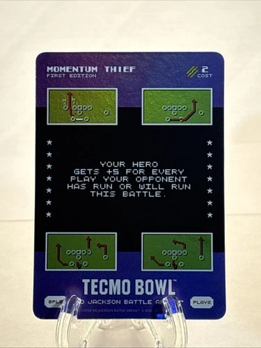 2026 Battle Arena Tecmo Bowl Bonus Play Momentum Thief First Edition SSP BLP8