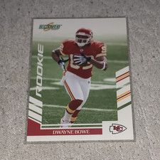 Score 2007 Football Dwayne Bowe Chiefs #336 Rookie Sports Trading Card. rookie card picture